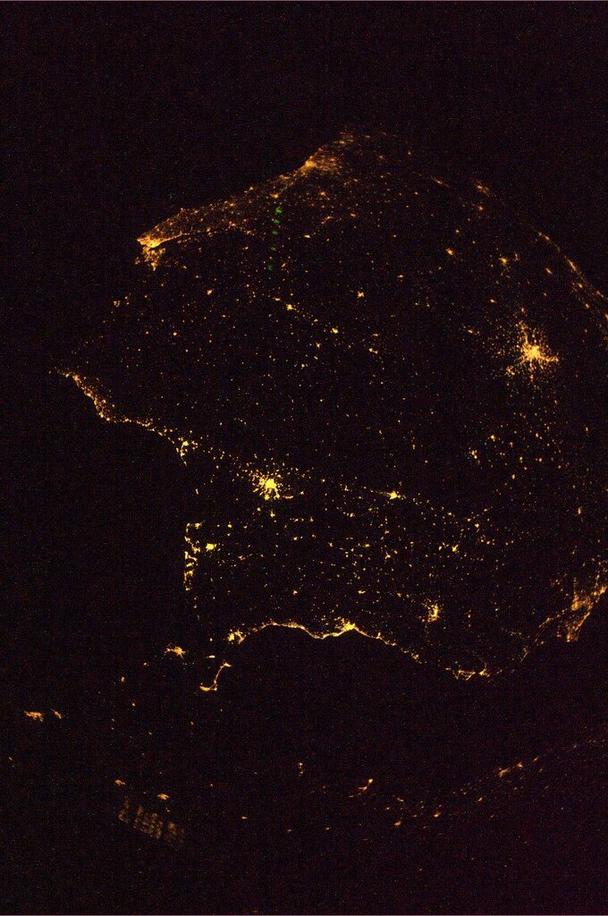 Espanha e Portugal vistas da ISS