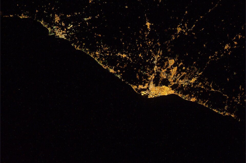 Imagen de la costa entre Barcelona y Tarragona