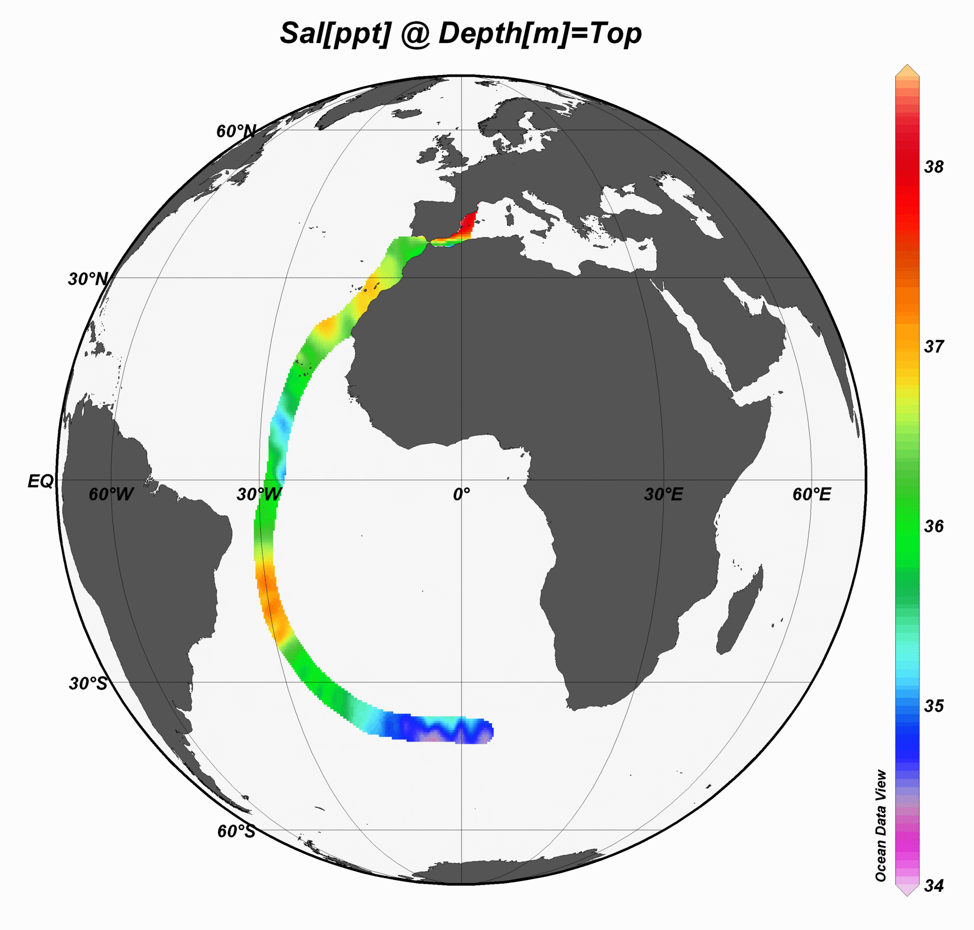 Salinity measurements from the race