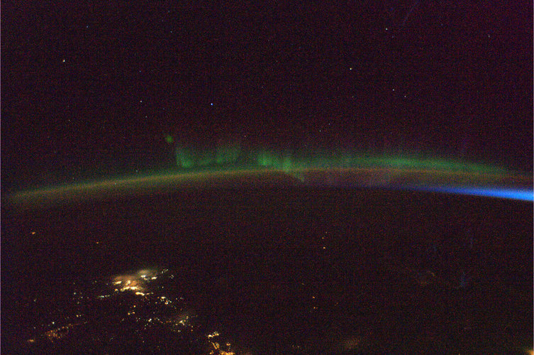 The Aurora Borealis, as seen from the ISS