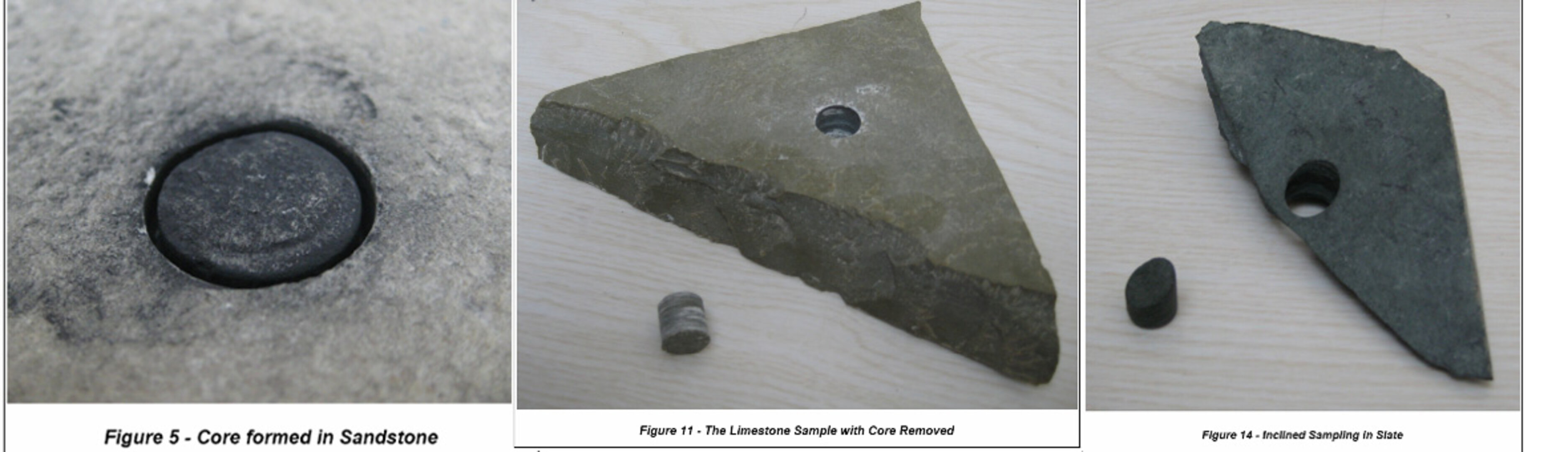 Ultrasonic Drill Tool coring test results