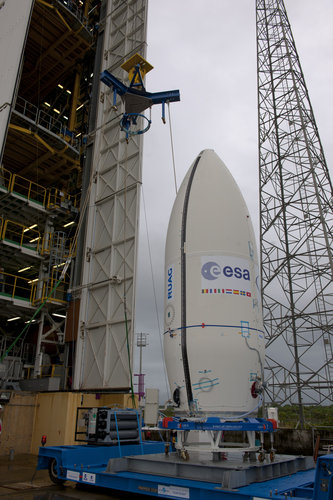 Vega's payload composite transfer to launch pad