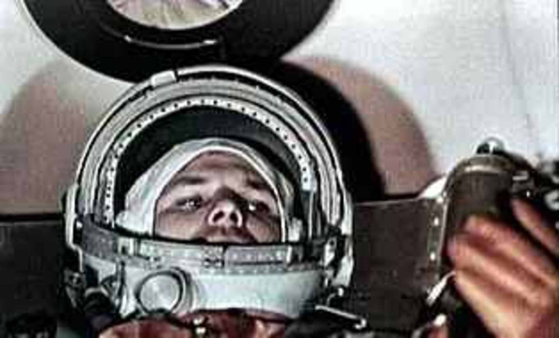 Gagarin in his Vostok capsule