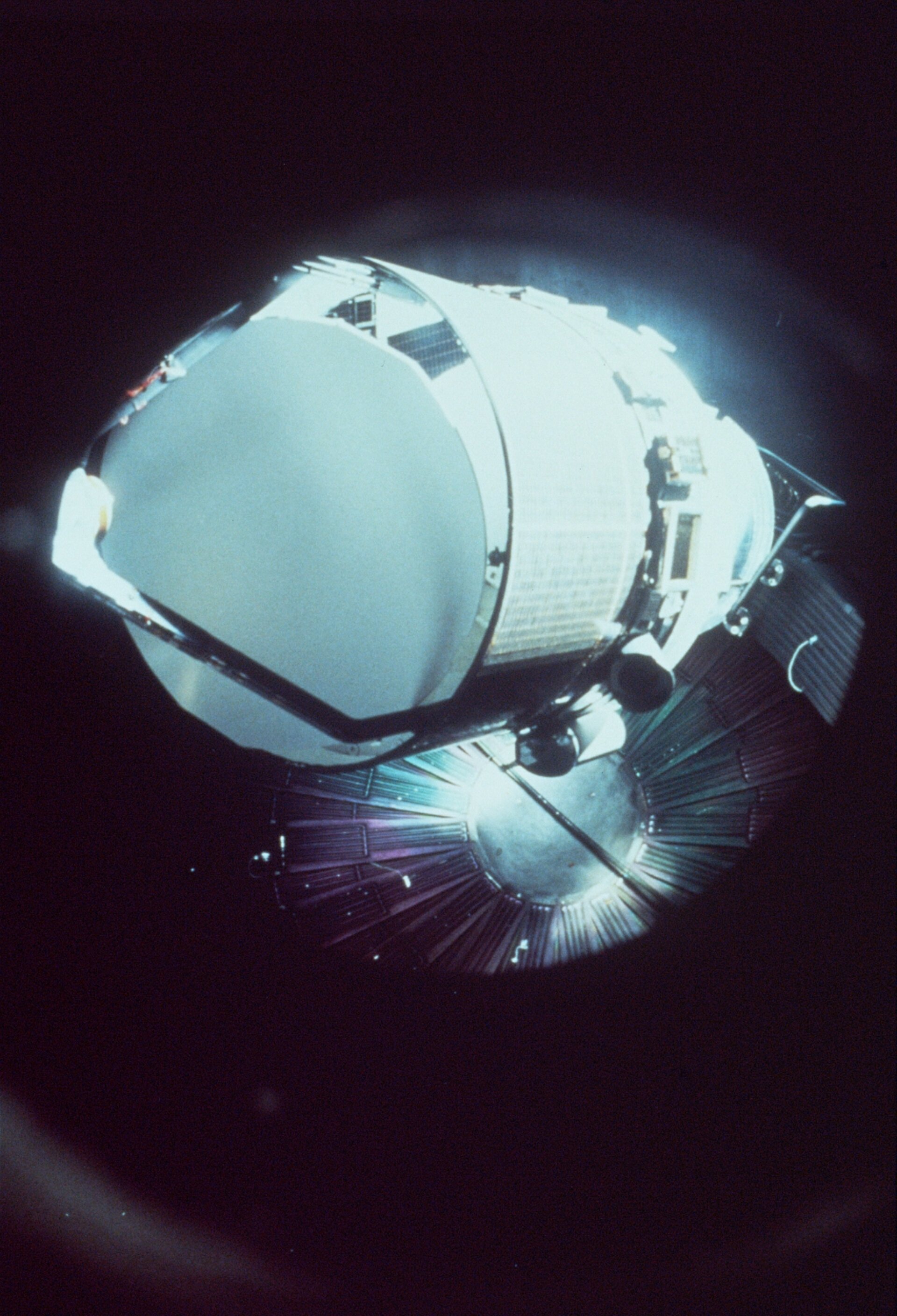 Giotto spacecraft during the solar simulation test