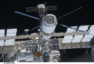 ISS as seen from Discovery