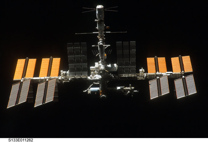 ISS as seen from Discovery