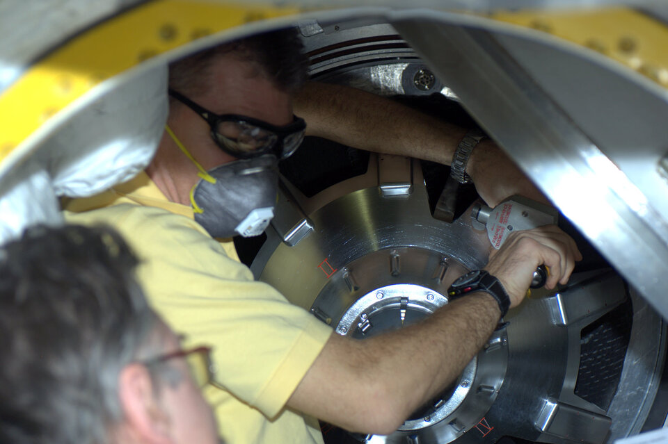 Opening ATV's hatch on Station