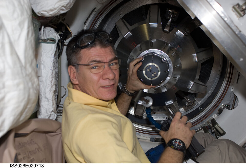 Paolo Nespoli a bordo della Stazione Spaziale Internazionale