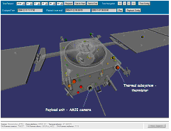 Smart-1 Prototype: Virtual Reality 3D model with colour coded thermal sensors.