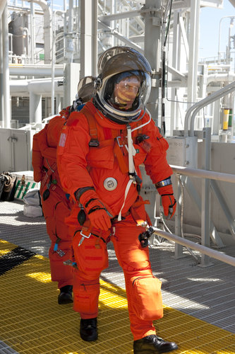 Roberto Vittori during a simulated pad emergency