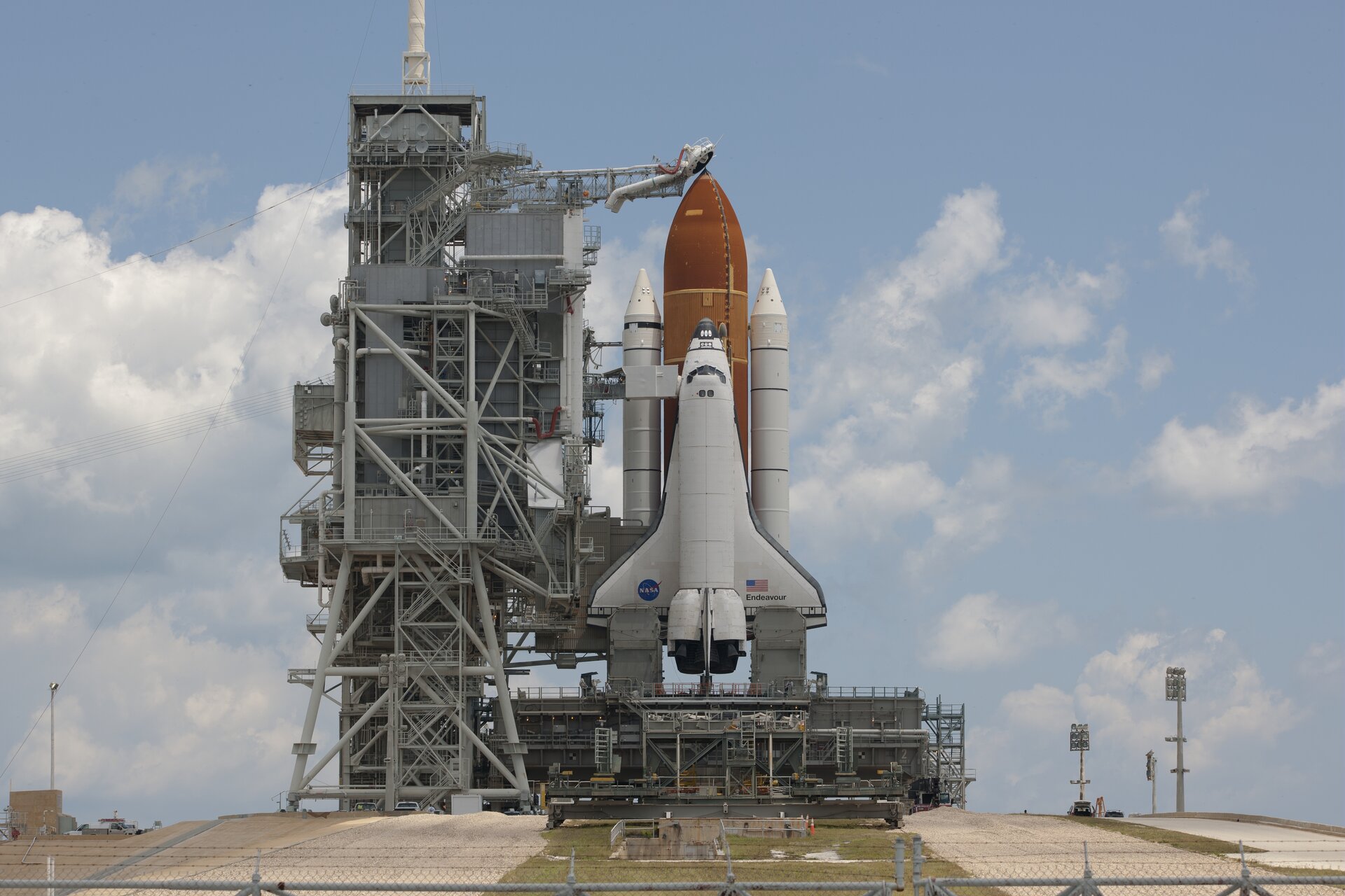 Endeavour on Launch Pad 39A