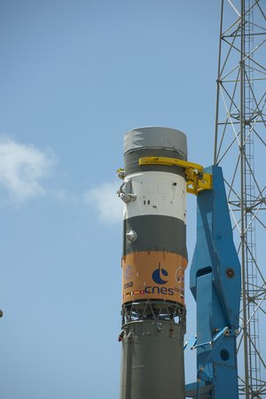 Soyuz in launch zone