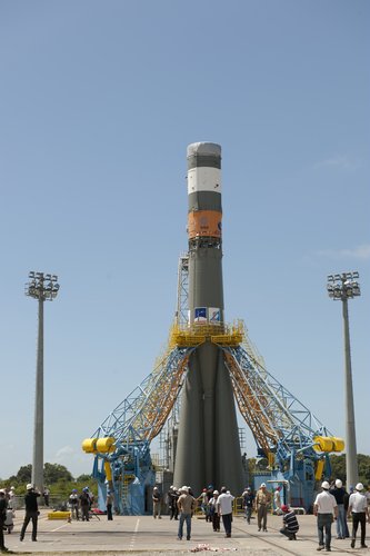 Soyuz on launch pad