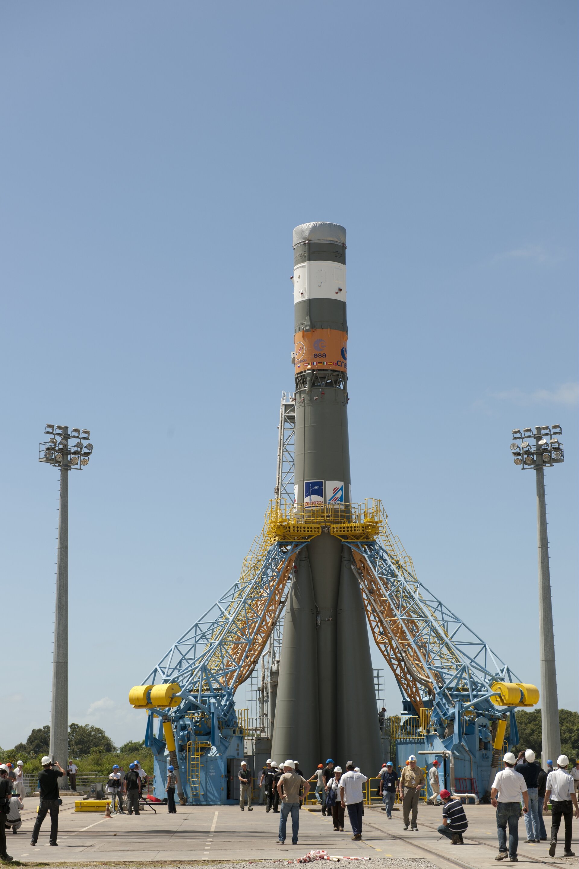 Soyuz on launch pad