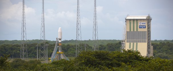 Soyuz on launch pad