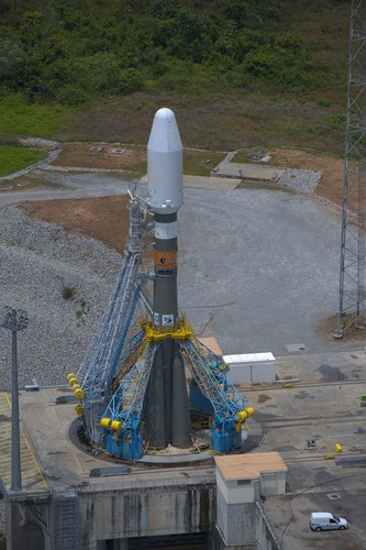 Soyuz on launch pad