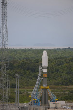 Soyuz on launch pad