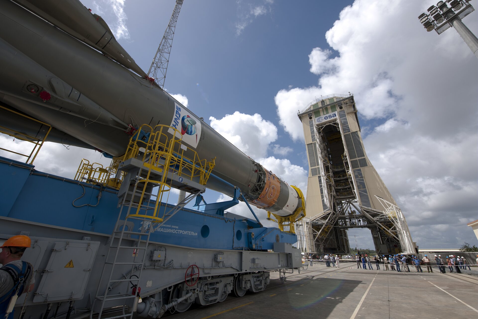 Soyuz transfer to launch zone