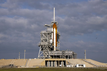 Space Shuttle Endeavour waiting