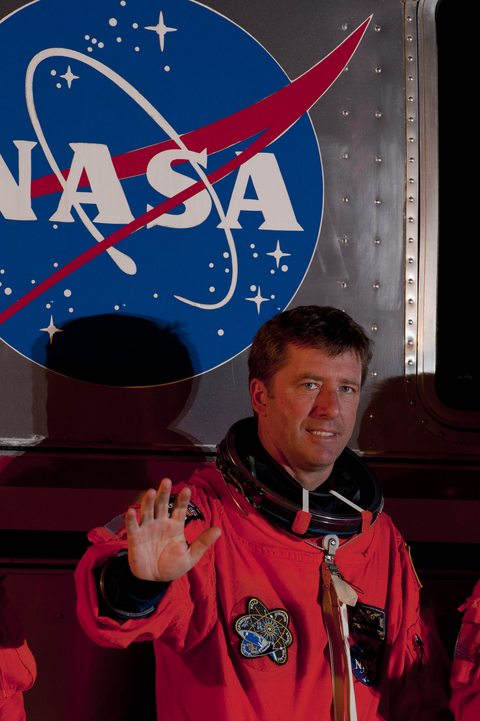 STS-134 crew walk out