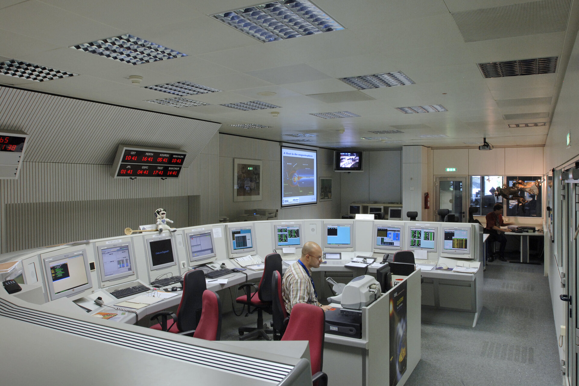 Engineers working in Cluster control room