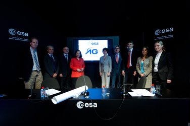 Presentation of the Hispasat Advanced Generation 1 mission logo