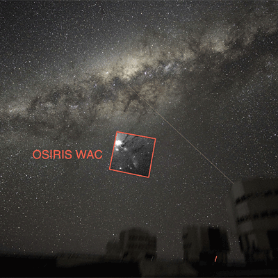 Premières vues de la comète 67P par Rosetta en mars 2011