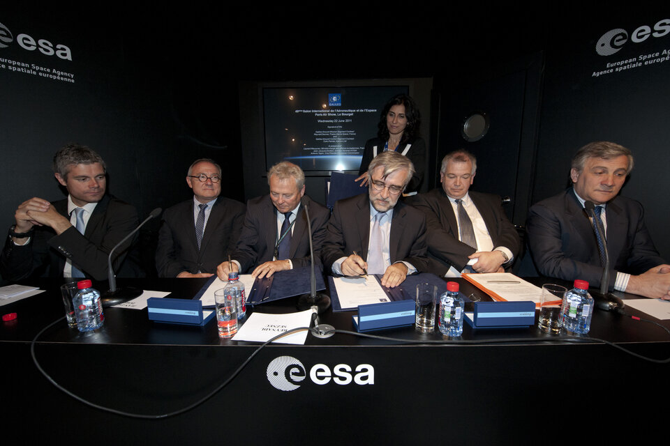 Podepisování kontraktů pro systém Galileo