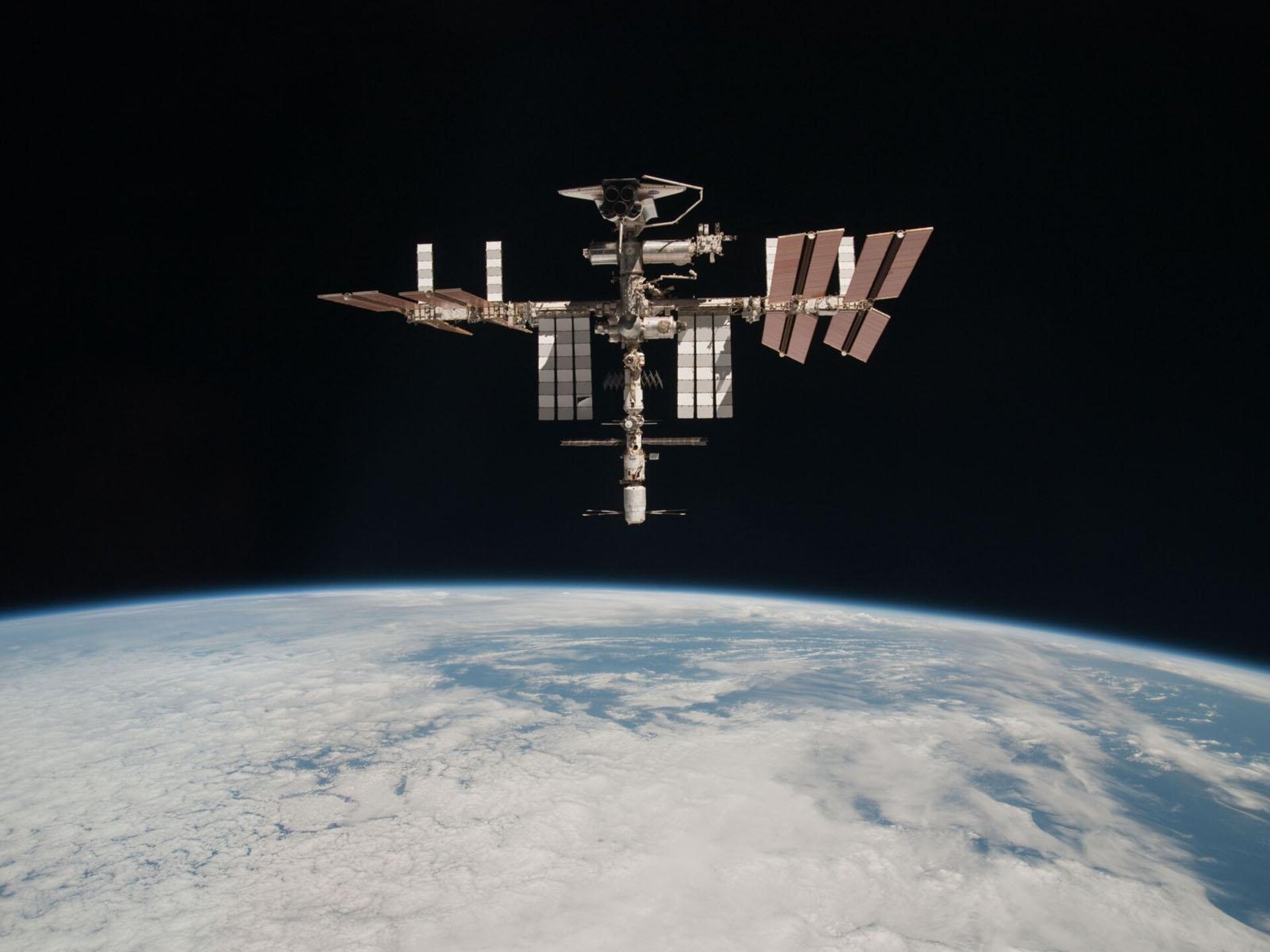 The International Space Station with ATV-2 and Endeavour