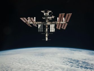 The International Space Station with ATV-2 and Endeavour