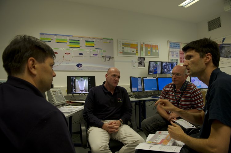 André Kuipers and Oleg Kononeko in ATV training