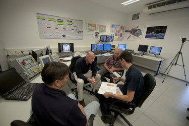 André Kuipers during a ATV training session at EAC