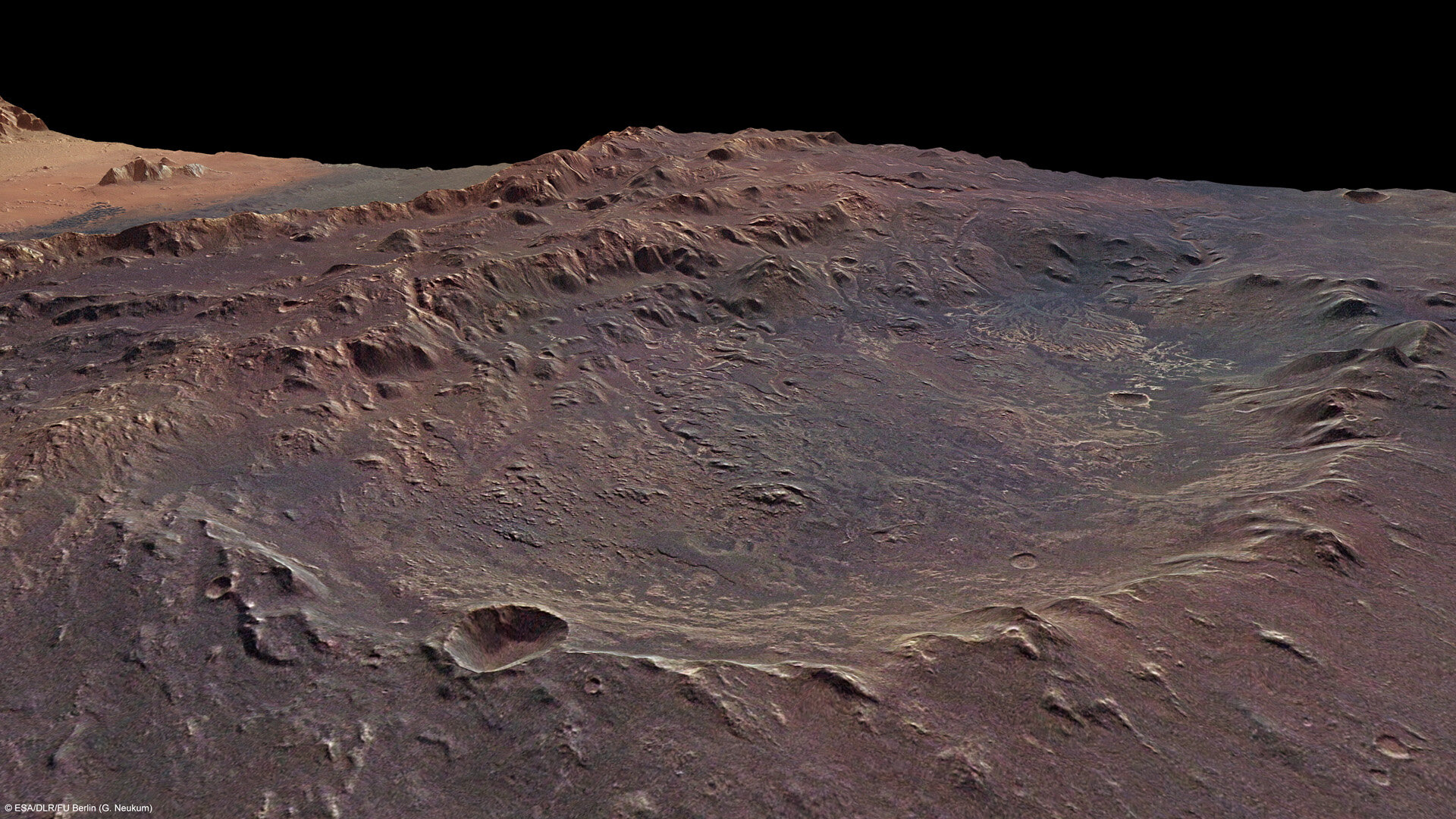 Eberswalde crater in perspective