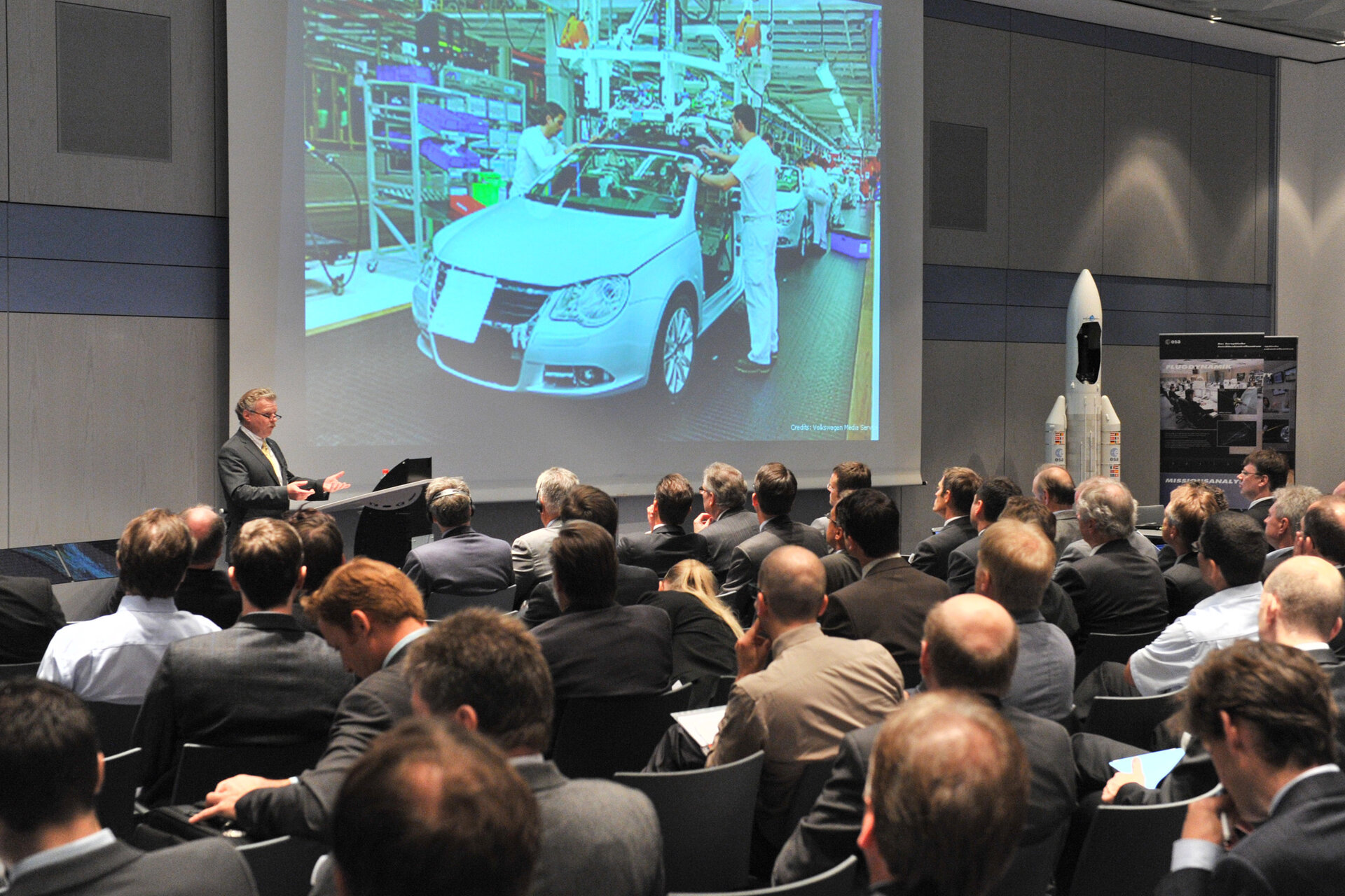 ESA Astronaut Reinhold Ewald at "Space Meets Automotive Industry" event