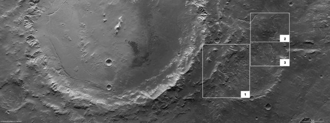 Features in Eberswalde crater