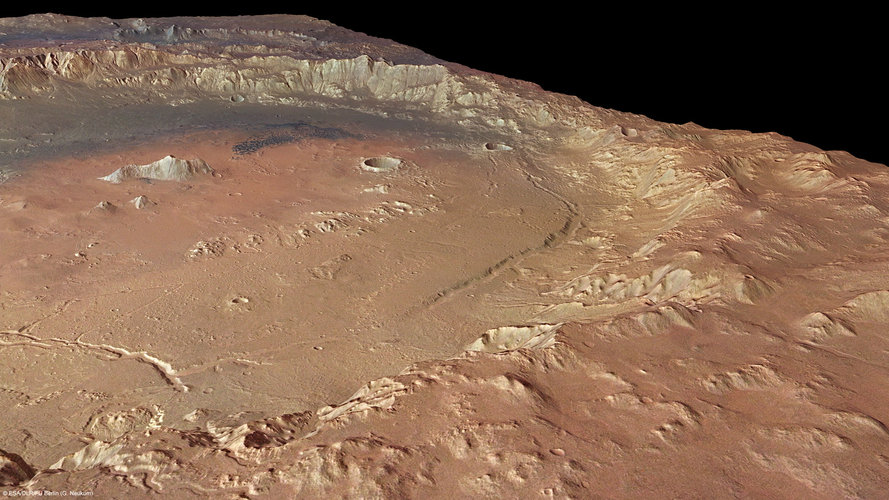 Holden crater in perspective