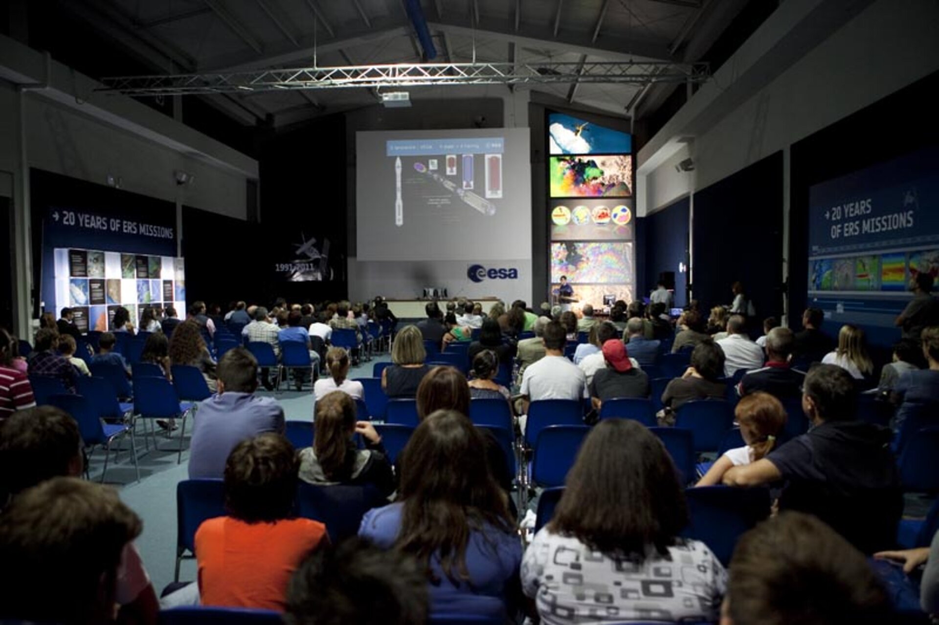 Visitors learning about ESA’s VEGA launcher programme