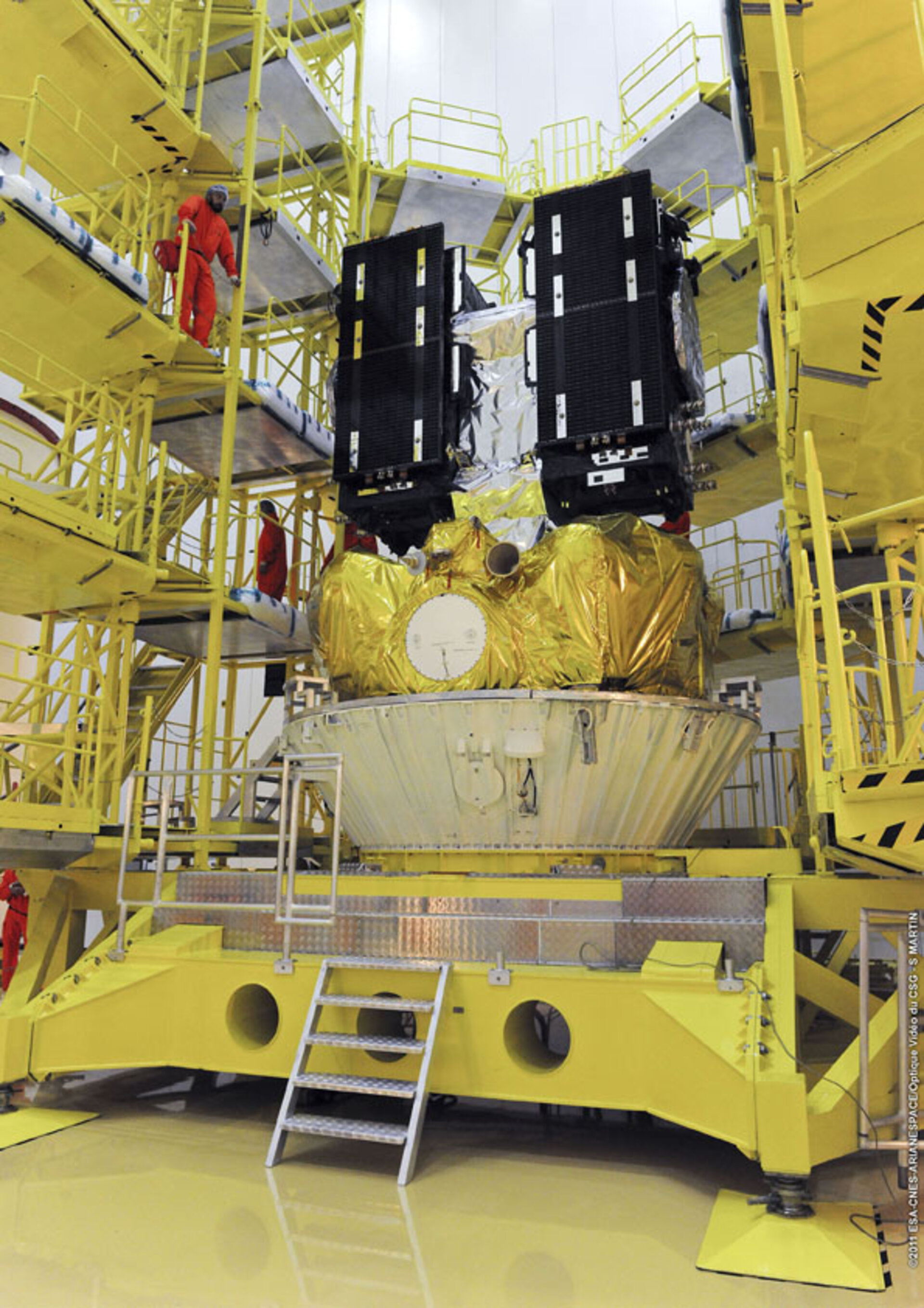 Galileo satellites placed onto Fregat upper stage