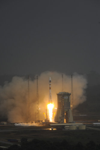 Liftoff of Soyuz flight VS01