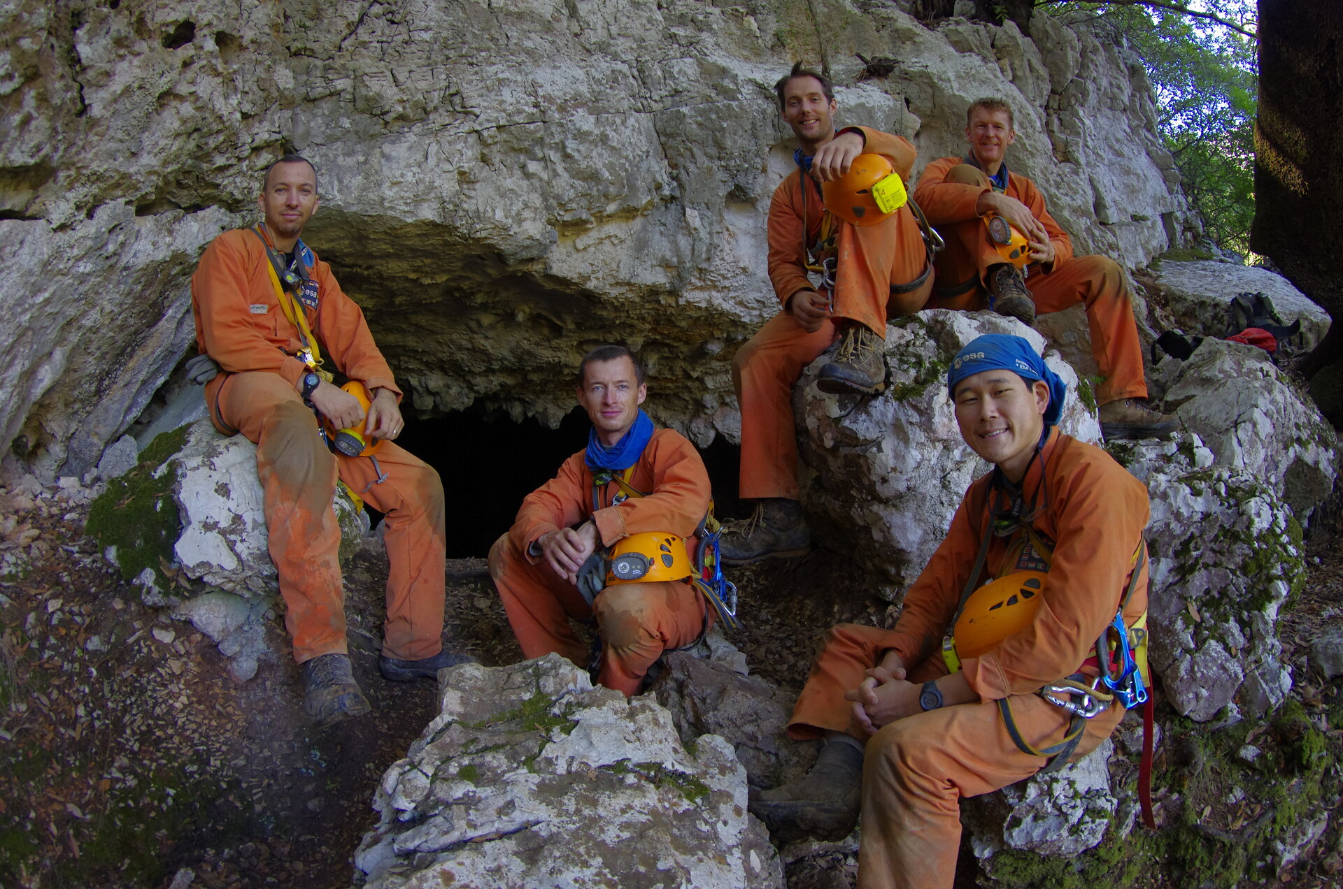 The caving team after return to the surface