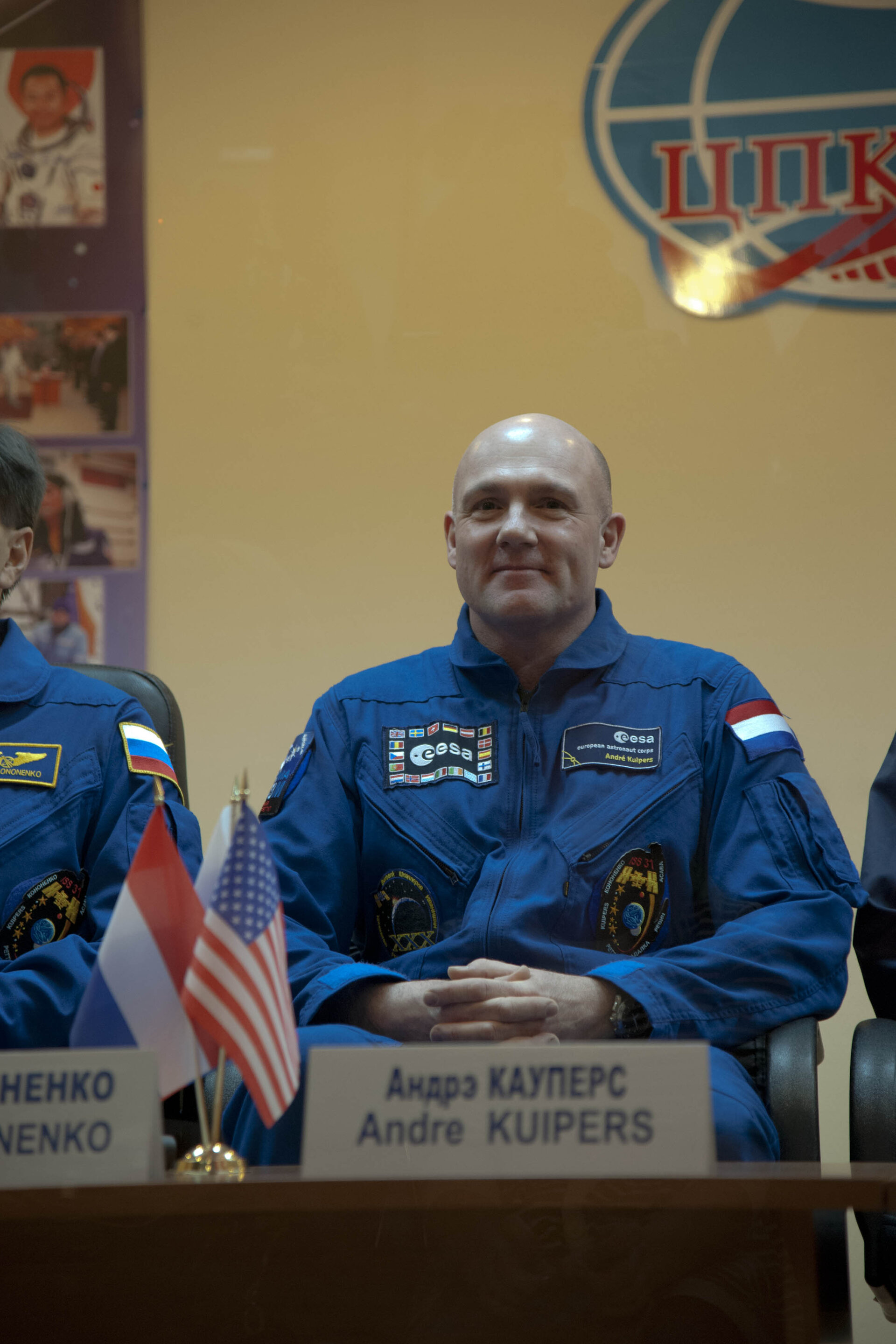 André Kuipers during the Press Conference, on 20 December 2011