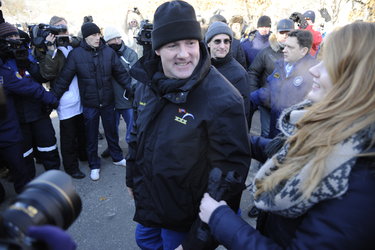 André Kuipers shortly after leaving the Cosmonaut Hotel