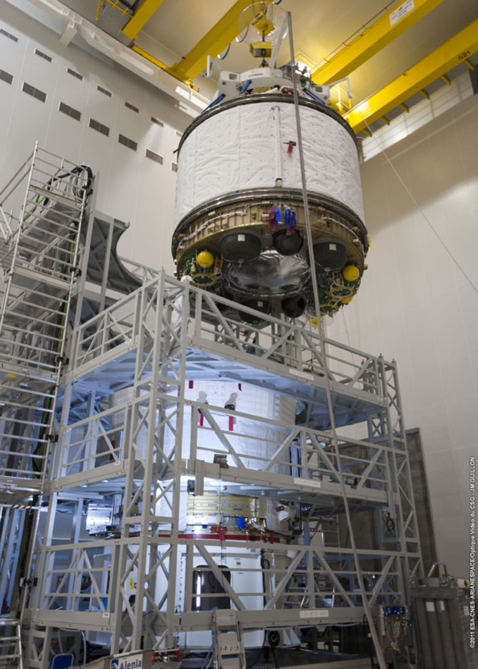 Cargo compartment of ATV-3 mated with service module