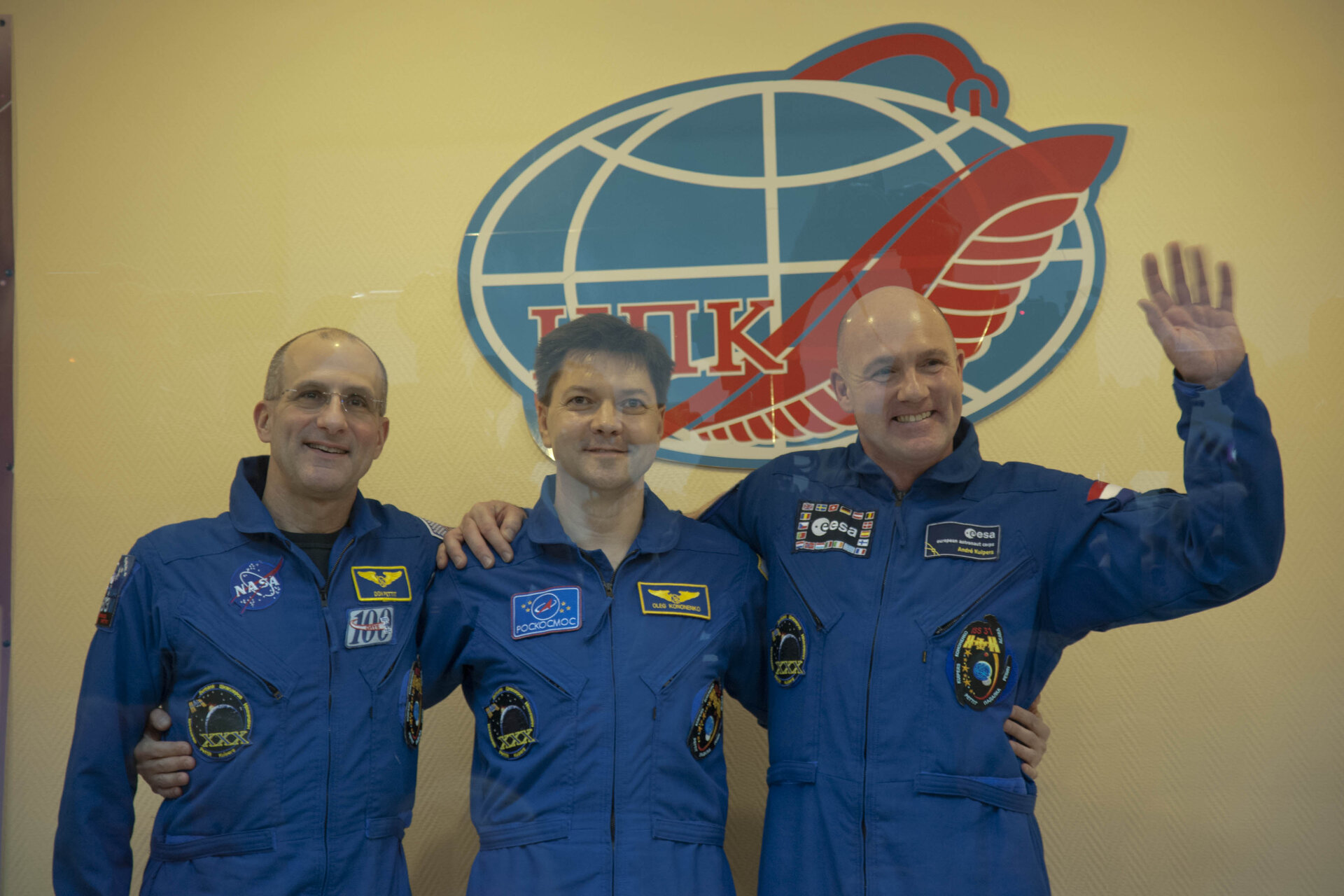 Expedition 30/31 crew members during the Press Conference