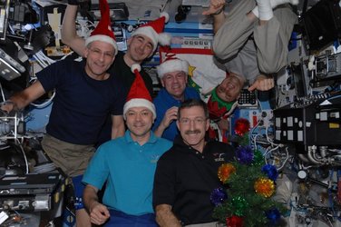 Expedition 30 celebrating Christmas