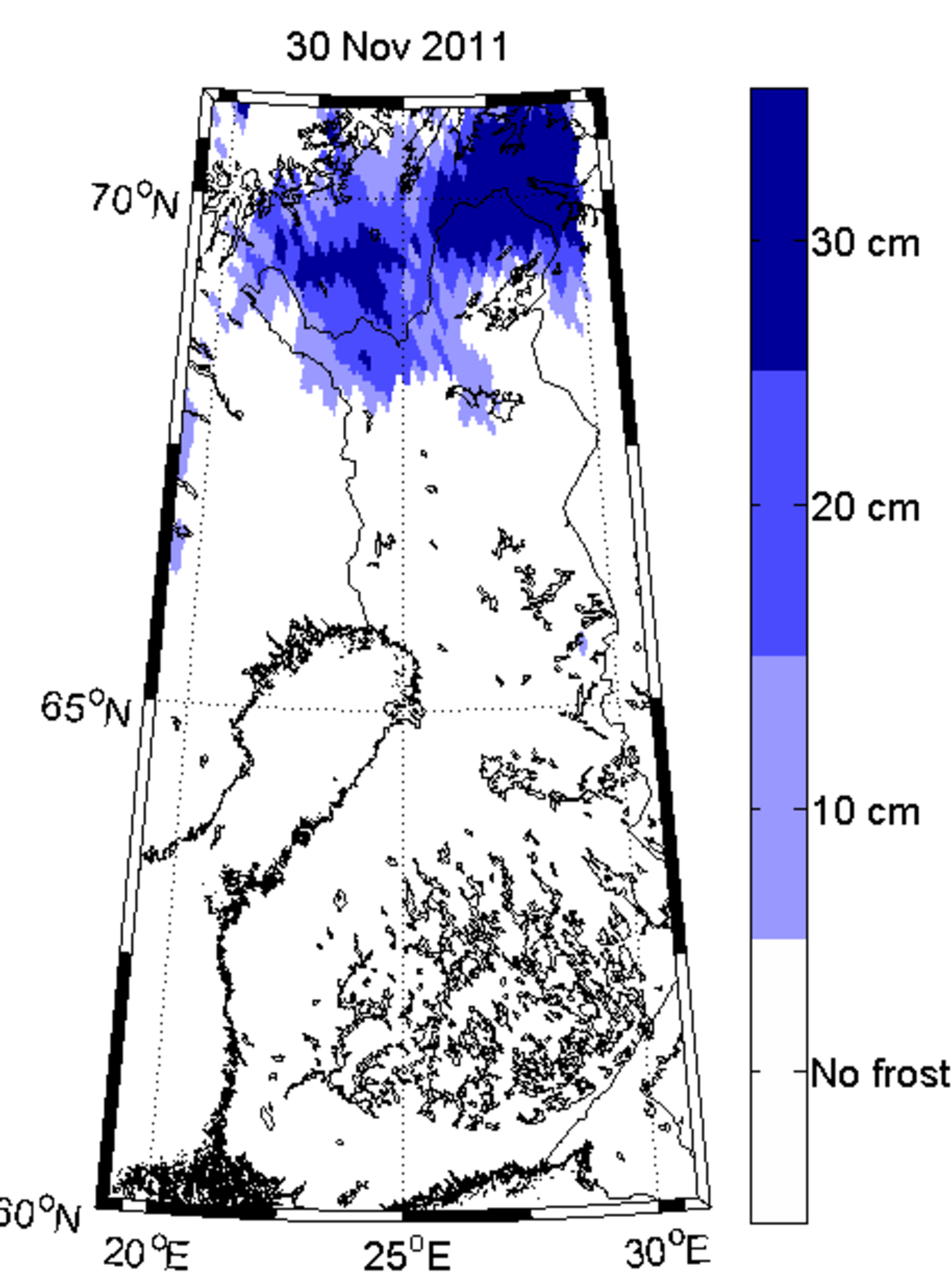 Frozen soil, 30 November