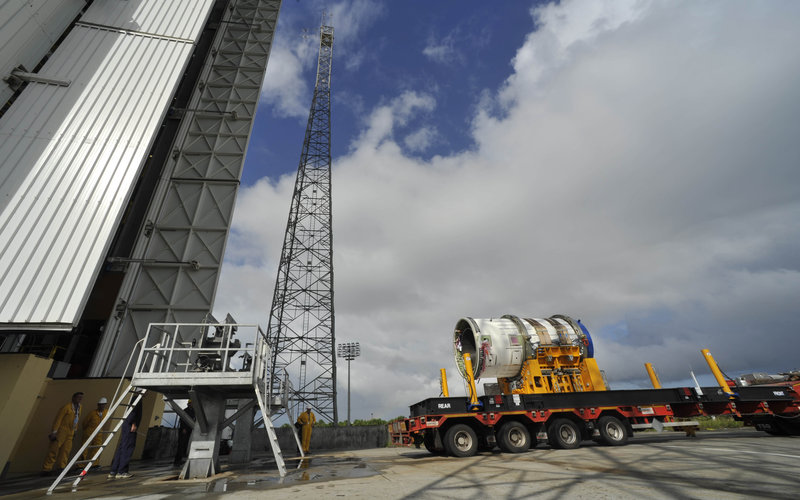 Vega's Zefiro-9 third stage transfer to launch pad