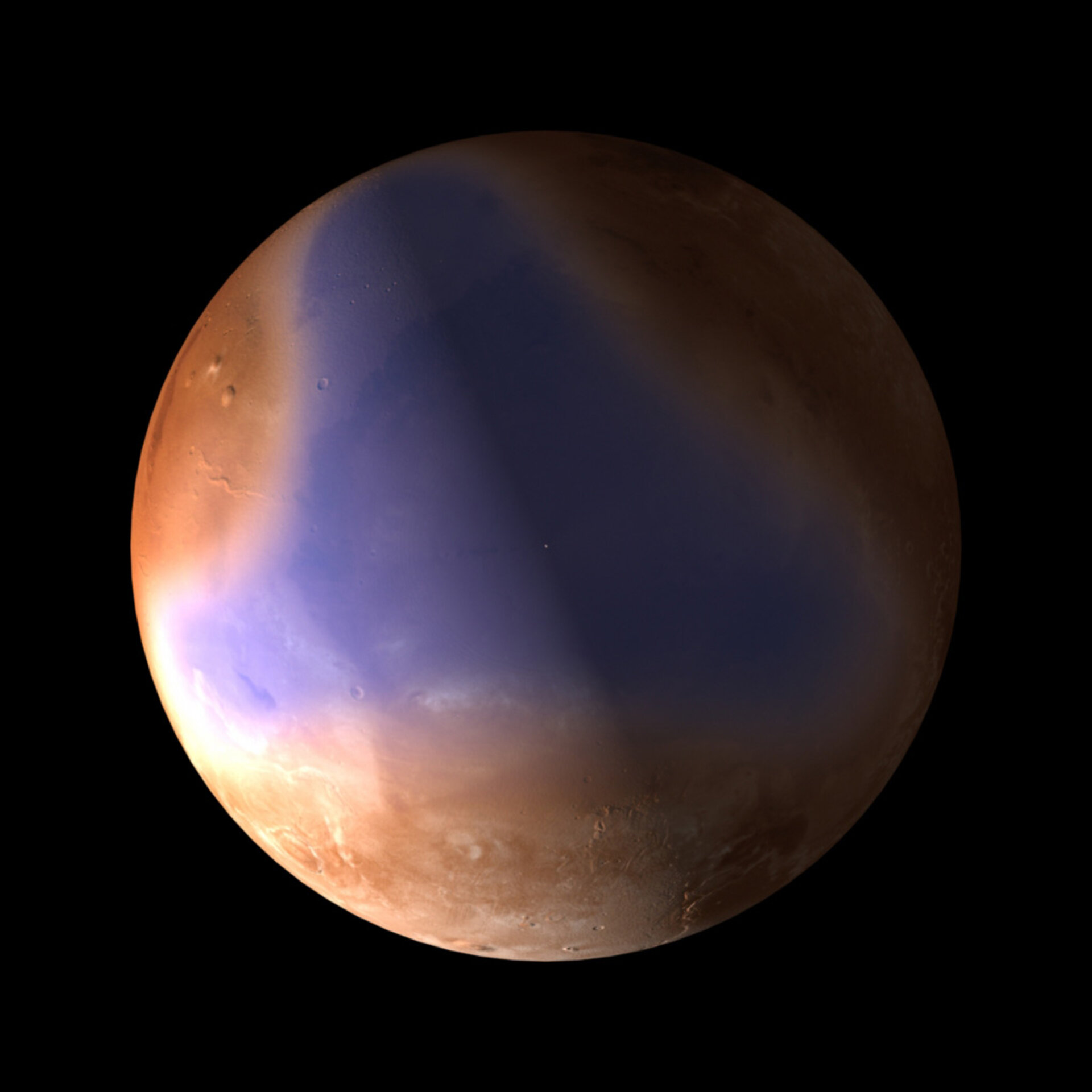 Ur-Ozean auf der nördlichen Hemisphäre des Mars.