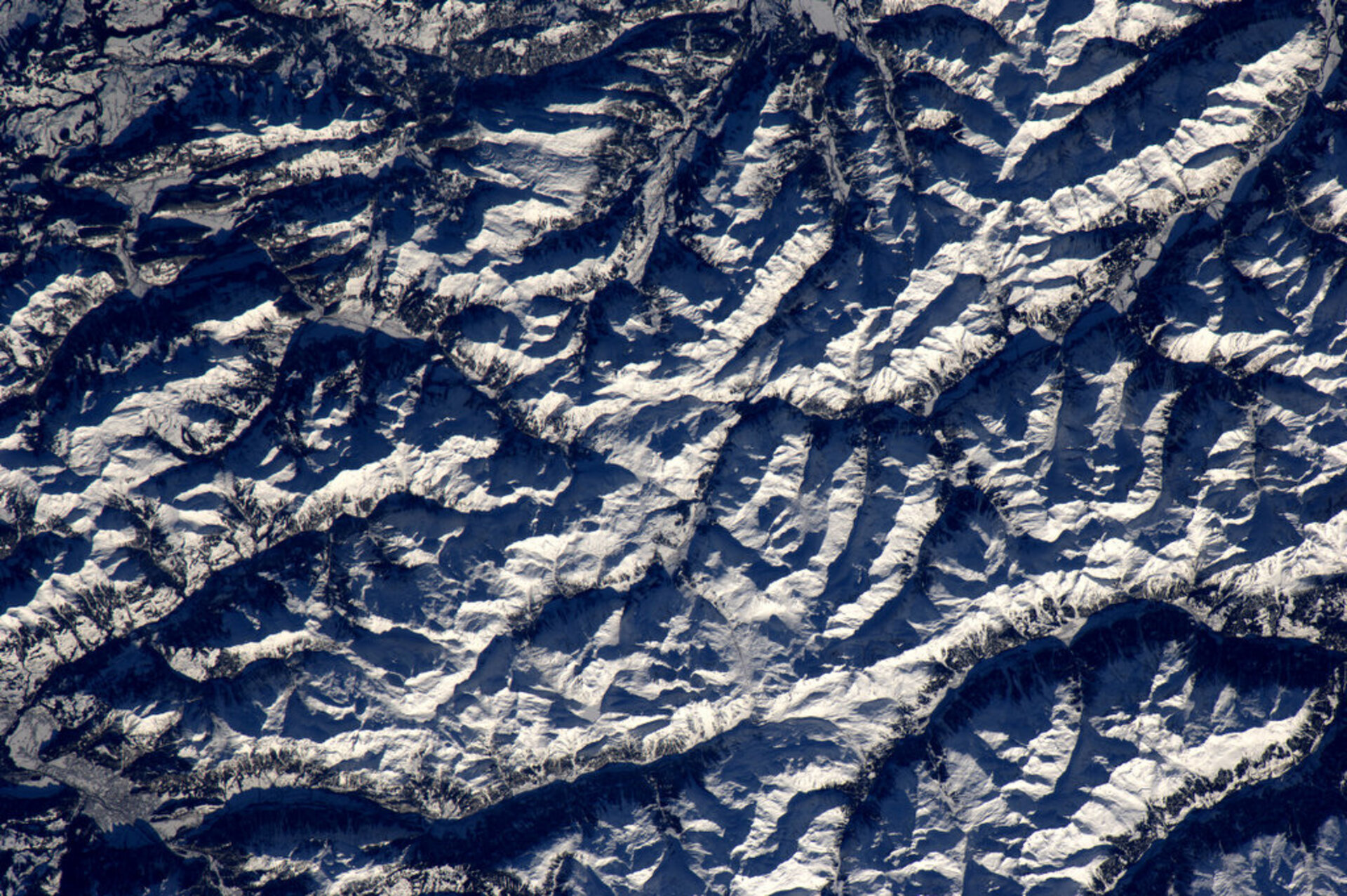 The Alps, as seen from the ISS