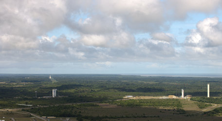 Three launch pads at Europe's Spaceport